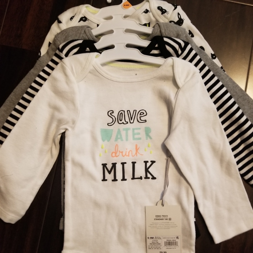 Cloud Island long sleeve onesies / bodysuits